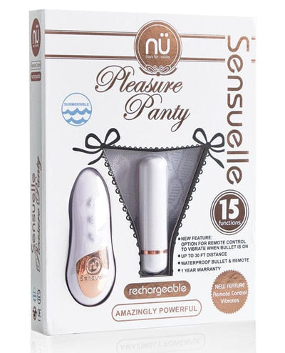 Novel Creations Nu Sensuelle Pleasure Panty Bullet with Remote Control 15 Functions White Vibrators