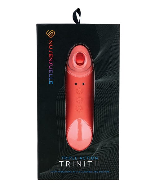 Novel Creations Nu Sensuelle Trinitii Tongue Vibe Coral Vibrators