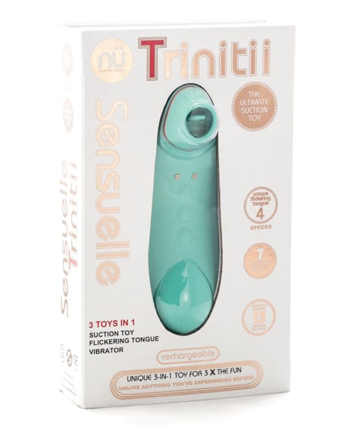 Novel Creations Nu Sensuelle Trinitii Tongue Vibe Electric Blue Vibrators