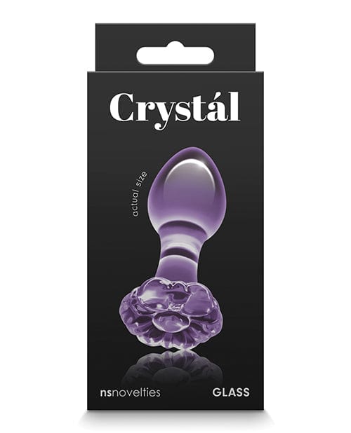 NS Novelties Crystal Flower Butt Plug Purple Anal Toys