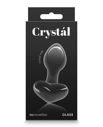 NS Novelties Crystal Heart Butt Plug Black Anal Toys