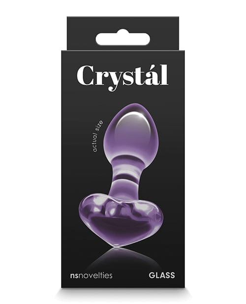NS Novelties Crystal Heart Butt Plug Purple Anal Toys