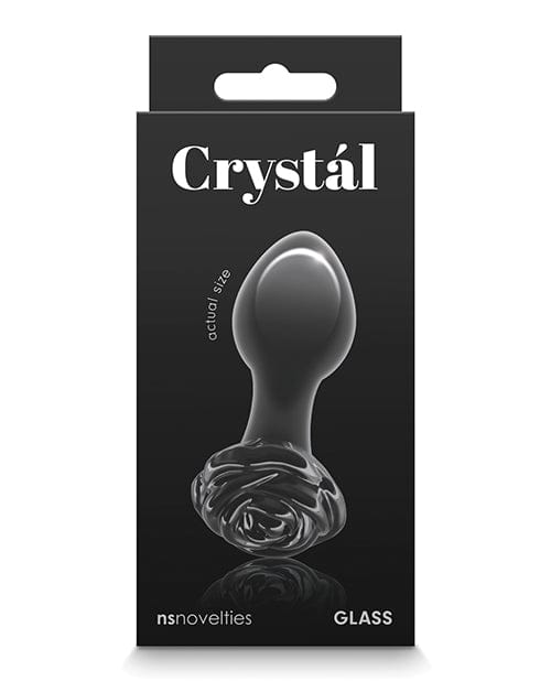 NS Novelties Crystal Rose Butt Plug Black Anal Toys