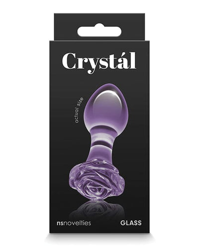 NS Novelties Crystal Rose Butt Plug Purple Anal Toys