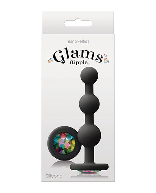 NS Novelties Glams Ripple Rainbow Gem Black Anal Toys