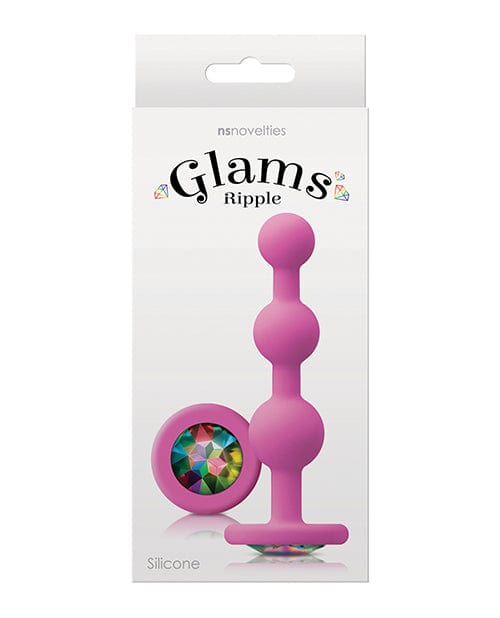 NS Novelties Glams Ripple Rainbow Gem Pink Anal Toys