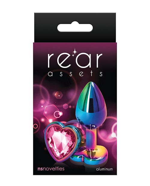 NS Novelties Rear Assets Multicolor Heart Pink / Small Anal Toys