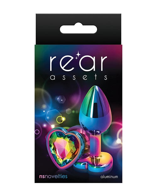 NS Novelties Rear Assets Multicolor Heart Rainbow / Small Anal Toys