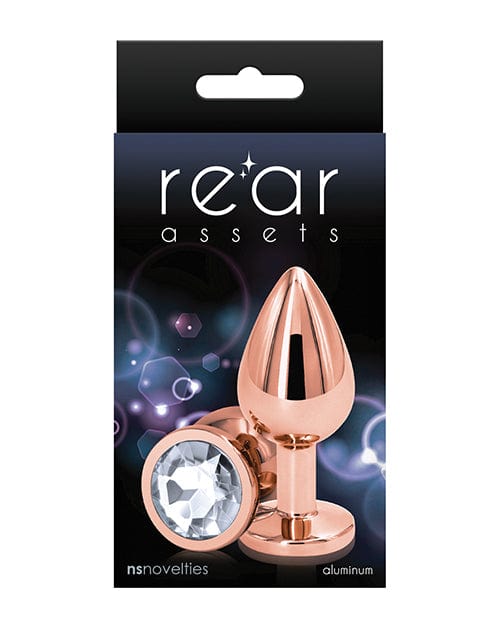 NS Novelties Rear Assets Rose Gold Clear / Medium Anal Toys