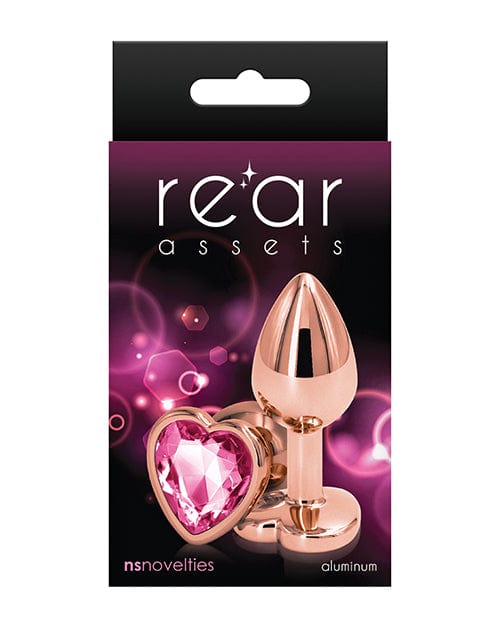 NS Novelties Rear Assets Rose Gold Heart Pink Anal Toys
