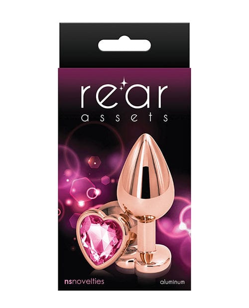 NS Novelties Rear Assets Rose Gold Heart Pink Anal Toys