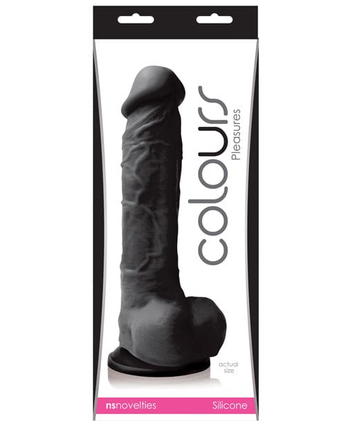 NS Novelties Colours Pleasures 8" Dildo with Suction Cup Black Dildos