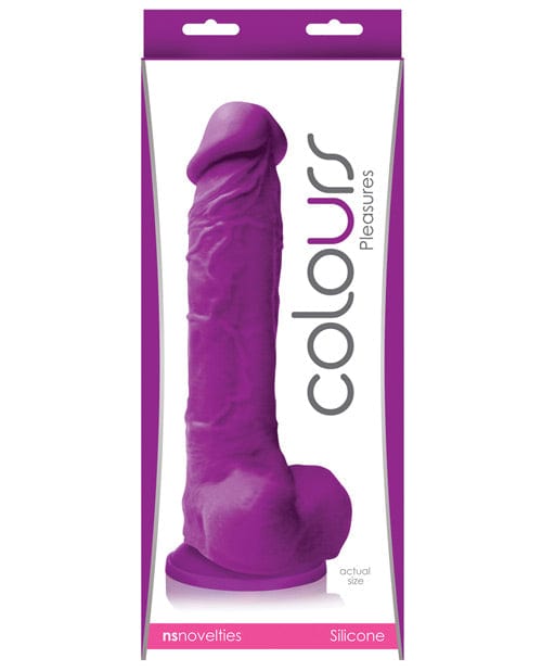 NS Novelties Colours Pleasures 8" Dildo with Suction Cup Purple Dildos