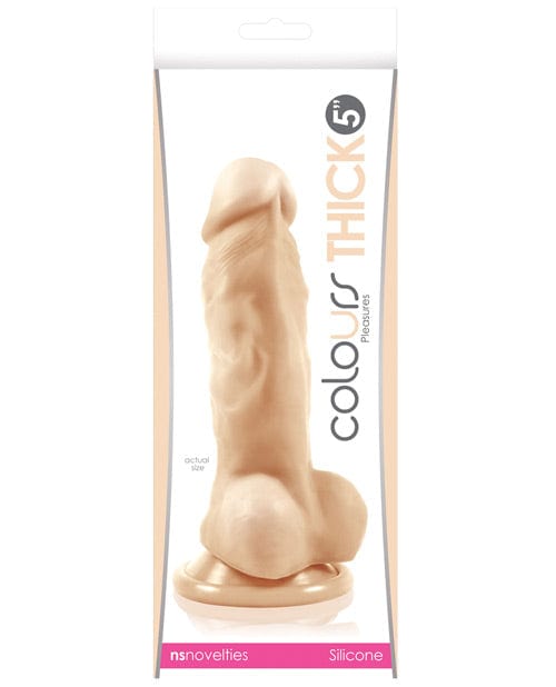 NS Novelties Colours Pleasures Thick 5" Dildo White Dildos