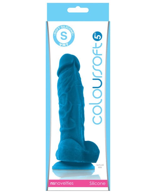 NS Novelties Coloursoft 5" Silicone Soft Dildo Blue Dildos