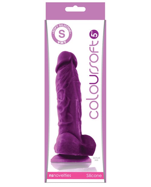 NS Novelties Coloursoft 5" Silicone Soft Dildo Purple Dildos