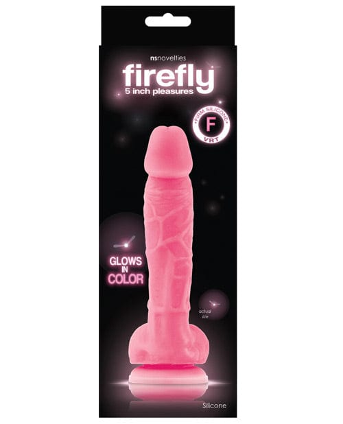 NS Novelties Firefly 5" Silicone Glowing Dildo Pink Dildos