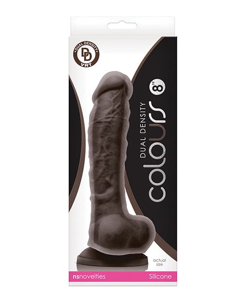 Ns Novelties INC Colours Dual Density 8" Dildo Dark Brown Dildos