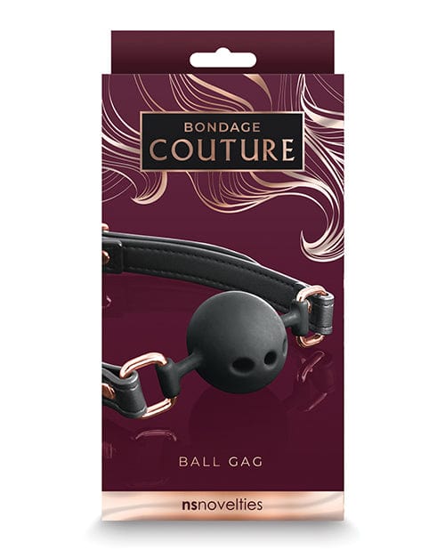 NS Novelties Bondage Couture Ball Gag Black Kink &amp; BDSM