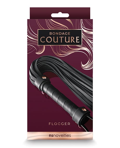NS Novelties Bondage Couture Flogger - Black Kink &amp; BDSM