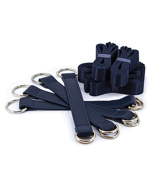 NS Novelties Bondage Couture Tie Down Straps Blue Kink &amp; BDSM