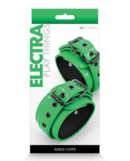 NS Novelties Electra Ankle Cuffs Green Kink &amp; BDSM