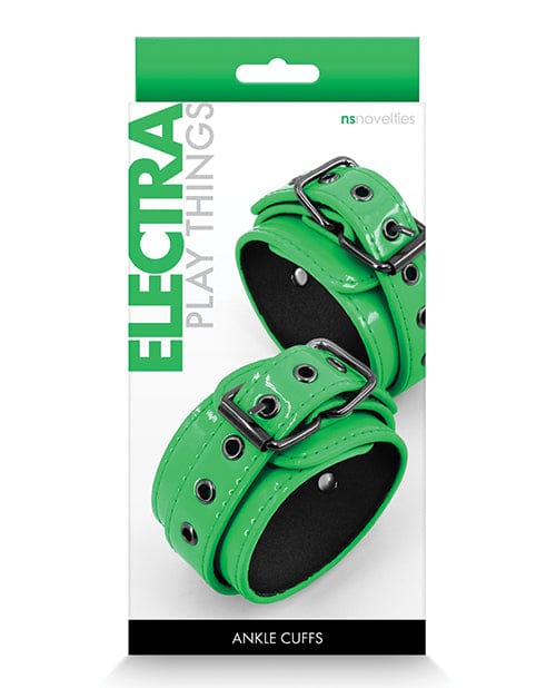 NS Novelties Electra Ankle Cuffs Green Kink & BDSM
