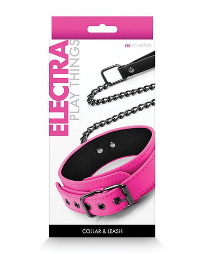 NS Novelties Electra Collar & Leash Pink Kink & BDSM