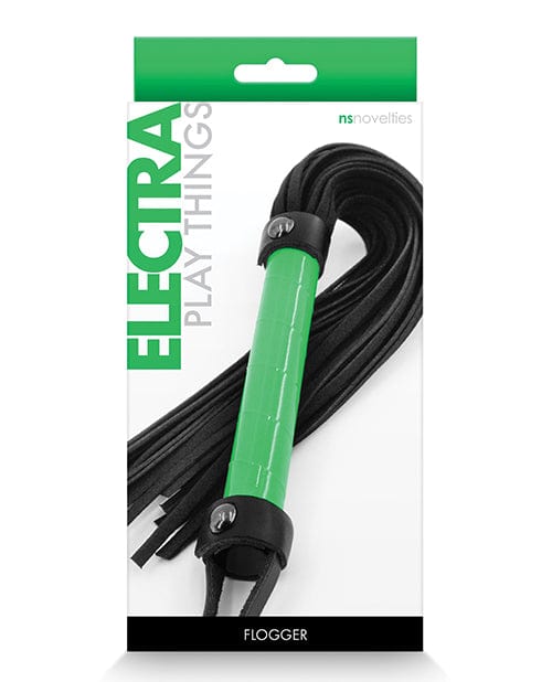 NS Novelties Electra Flogger Green Kink &amp; BDSM