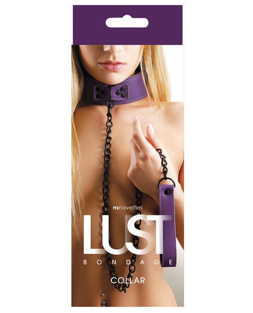 NS Novelties Lust Bondage Collar - Purple Kink &amp; BDSM
