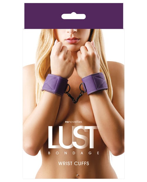 NS Novelties Lust Bondage Wrist Cuffs - Purple Kink &amp; BDSM