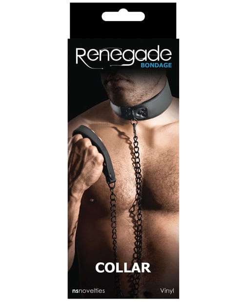 NS Novelties Renegade Bondage Collar - Black Kink & BDSM