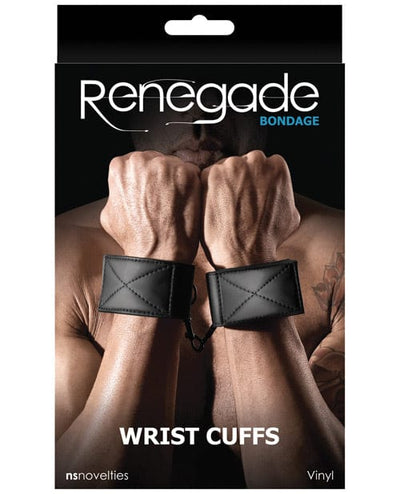 NS Novelties Renegade Bondage Wrist Cuffs - Black Kink & BDSM