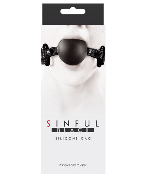 NS Novelties Sinful Soft Silicone Gag Black Kink &amp; BDSM