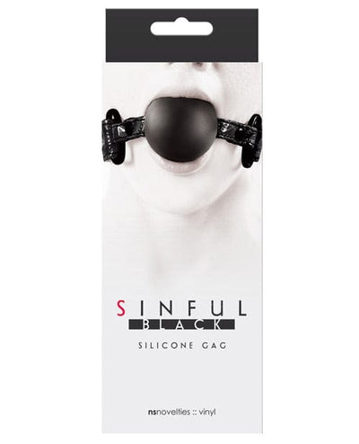NS Novelties Sinful Soft Silicone Gag Black Kink & BDSM