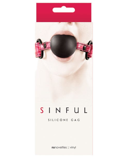 NS Novelties Sinful Soft Silicone Gag Pink Kink &amp; BDSM