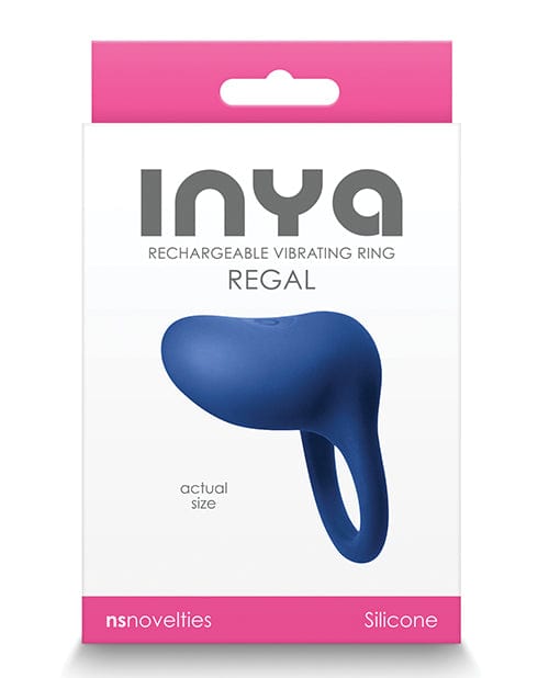 NS Novelties INYA Regal Rechargeable Vibrating Ring Blue Penis Toys