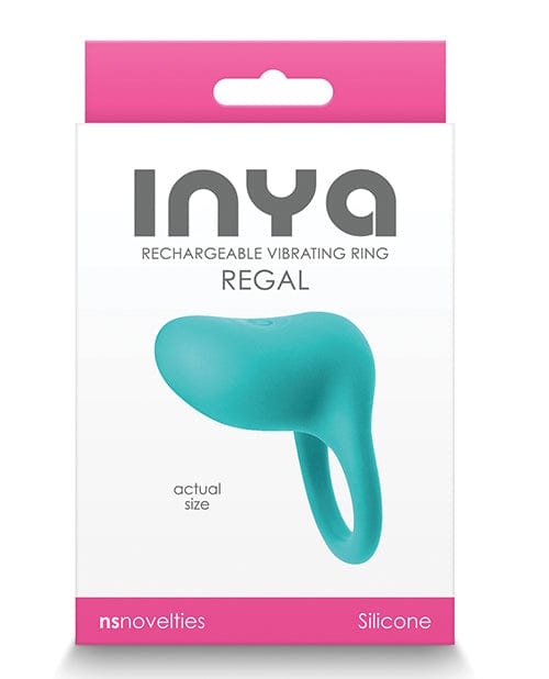 NS Novelties INYA Regal Rechargeable Vibrating Ring Teal Penis Toys