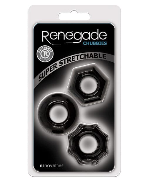 NS Novelties Renegade Chubbies 3 Pack Black Penis Toys