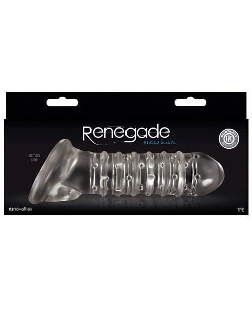 NS Novelties Renegade Ribbed Sleeve - Clear Penis Toys