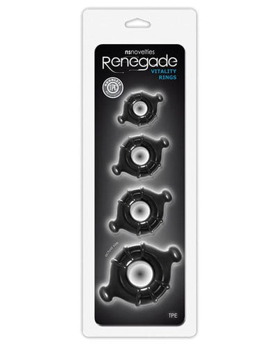 NS Novelties Renegade Vitality Rings - Black Penis Toys