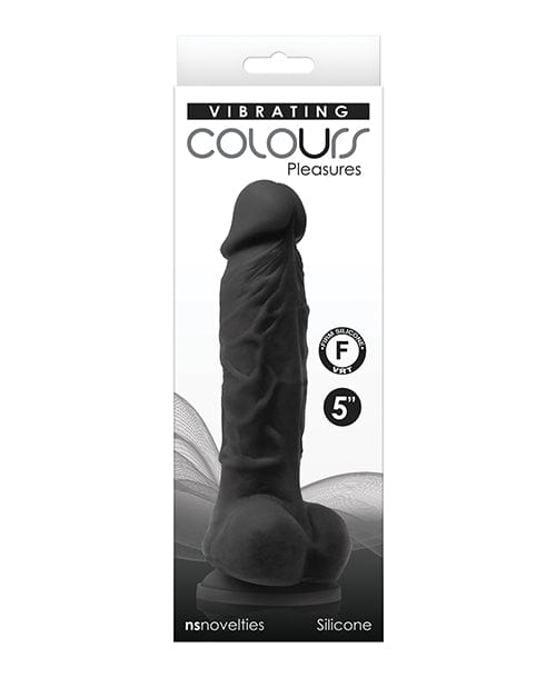 NS Novelties Colours Pleasures 5" Vibrating Dildo Black Vibrators