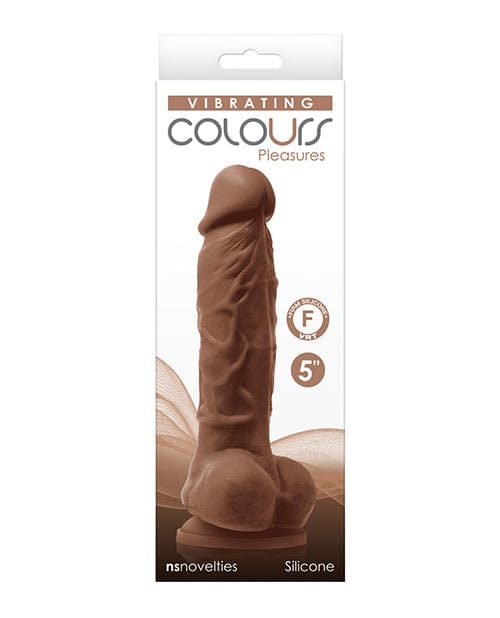 NS Novelties Colours Pleasures 5" Vibrating Dildo Brown Vibrators
