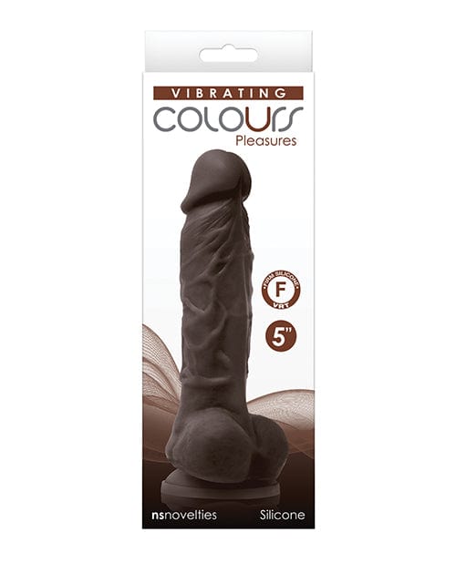 NS Novelties Colours Pleasures 5" Vibrating Dildo Dark Brown Vibrators
