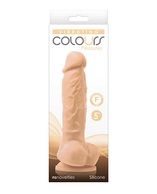 NS Novelties Colours Pleasures 5" Vibrating Dildo White Vibrators