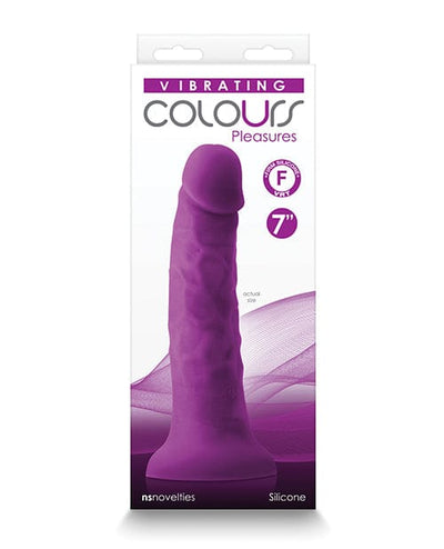 NS Novelties Colours Pleasures 7" Vibrating Dong Purple Vibrators