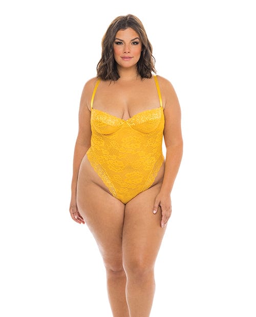 Oh La La Cheri Lexi High Lace Teddy Gold Fusion 1X Lingerie &amp; Costumes