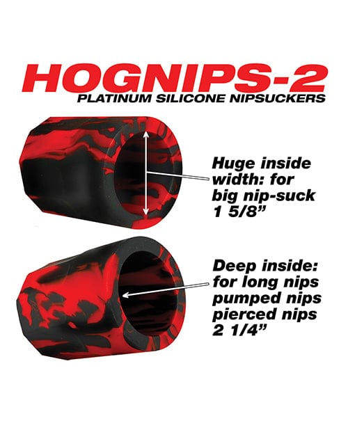 OXBALLS Oxballs Hognips 2 Nipple Suckers - Red-Black Anal Toys