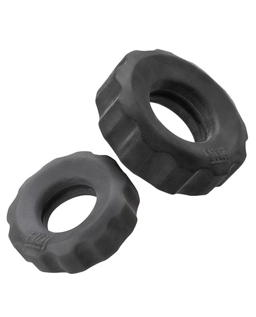 OXBALLS Hunky Junk Cog Ring 2 Size Double Pack Tar & Stone Penis Toys
