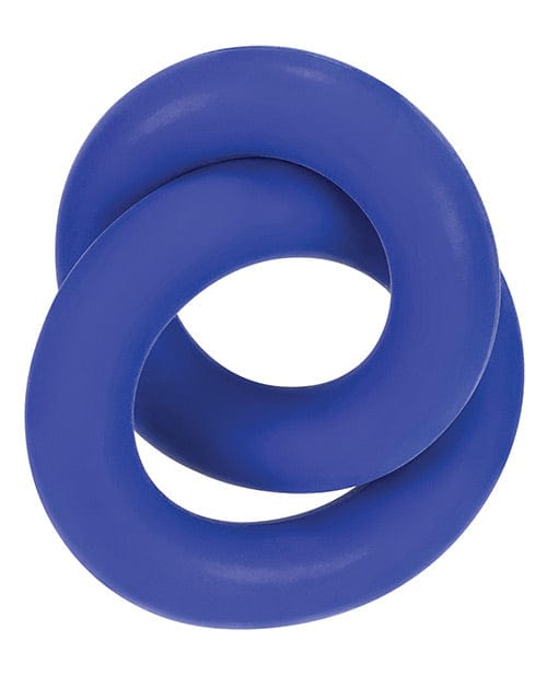OXBALLS Hunky Junk Duo Linked Cock &amp; Ball Rings - Cobalt Penis Toys